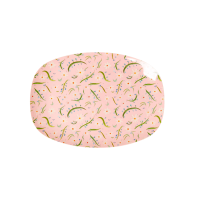 Delightful Daisy Print Small Rectangular Melamine Plate By Rice DK